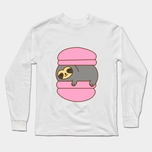 Macaron Sloth Long Sleeve T-Shirt